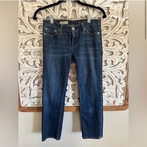 $178 RETAIL //AG Adriano Goldschmied Blue Capri Style Jeans